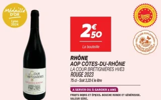 Rhône AOP Côtes-du-Rhône La Cour Brétignières HVE3 Rouge 2023