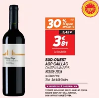 Sud-Ouest AOP Gaillac Château Mareys Rouge 2025