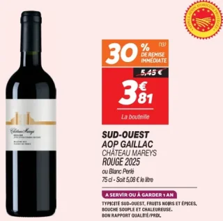 Sud-Ouest AOP Gaillac Château Mareys Rouge 2025