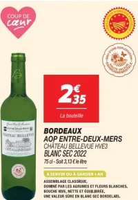 Château Bellevue Bordeaux AOP Entre-Deux-Mers Blanc Sec 2022