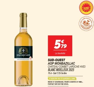 Château Combet Laroche HVE3 Blanc Moelleux 2025 AOP Monbazillac