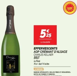 AOP Crémant d'Alsace Charles Kellner Brut ou Rosé