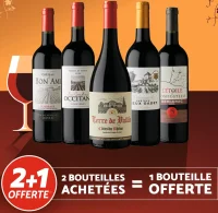 Sélection de vins Foire aux Vins d'Automne (Château Bon Ami, Les Jardins d'Occitan, Terre de Vallée, Château Eux Gadet, L'Étoile de Compostelle)