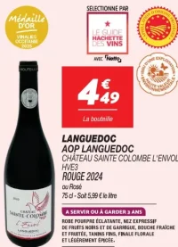 Languedoc AOP Languedoc Château Sainte Colombe L'Envol HVE3 Rouge 2024 ou Rosé