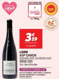 Loire AOP Chinon Domaine Eric Sourdais HVE3 Rouge 2025