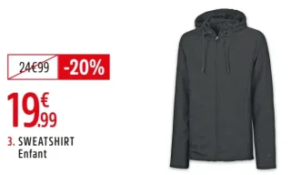 VESTE ZIPPÉE DE TRAINING À CAPUCHE CHASE ENFANT - ENERGETICS