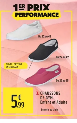Chaussons de gym basic enfant et adulte - Energetics