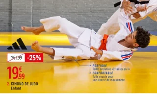 KIMONO DE JUDO 2 EN 1 ENFANT - ADIDAS