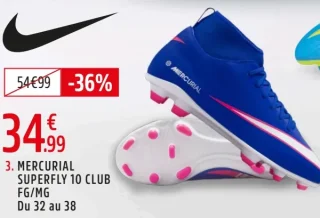 Chaussures moulées Mercurial Superfly 10 Club FG/MG enfant Nike