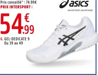 CHAUSSURES DE TENNIS GEL-DEDICATE 9 ADULTE ASICS