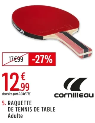 Cornilleau Raquette de Tennis de Table Sport 300 Adulte