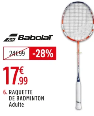 Babolat Raquette de Badminton Speedlighter S NCV 26 Adulte