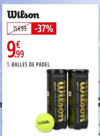 Wilson Balles de Padel Speed Bi-Pack