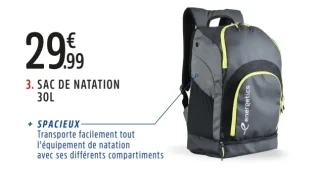 Sac de natation pratique 30L Energetics