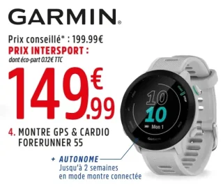 Montre GPS & Cardio Forerunner 55 Garmin