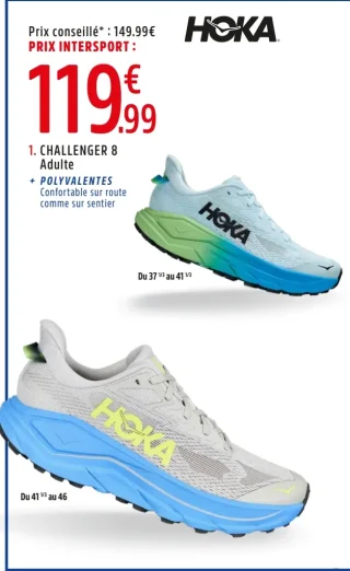 CHAUSSURES DE TRAIL CHALLENGER 8 ADULTE - HOKA ONE ONE