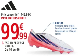 Chaussures moulées Adidas F50 Hyperfast Pro FG Adulte