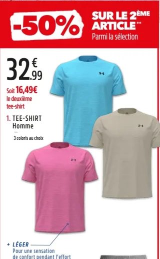 Tee-shirt de training à manches courtes Tech™ Textured Homme Under Armour