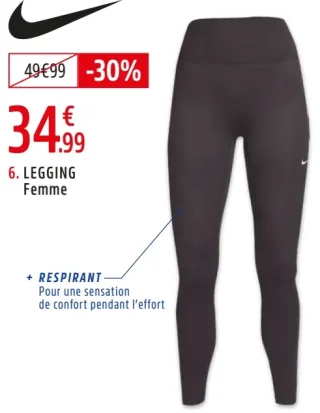 Legging de training One Seamless Front Femme - Nike