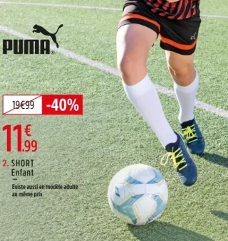 Short de football Attacanto Puma Enfant