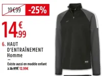 Haut d'entraînement de football Speedlite VI Homme Pro Touch