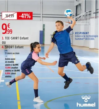 Tee-shirt ou short de handball enfant Hummel