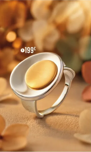 Bague or jaune et argent rhodié Le Manège à Bijoux