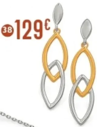 Boucles d'oreilles en or jaune et argent rhodié n° 38 Le Manège à Bijoux