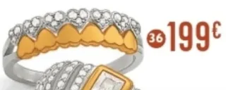 Bague en or jaune, argent rhodié et oxydes de zirconium n° 36 Le Manège à Bijoux