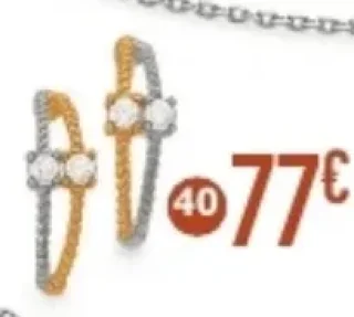 Boucles d'oreilles en or jaune, argent rhodié et oxydes de zirconium n° 40 Le Manège à Bijoux