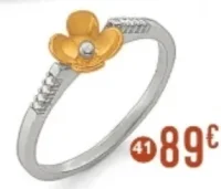 Bague en or jaune, argent rhodié et oxydes de zirconium n° 41 Le Manège à Bijoux