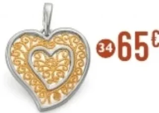 Pendentif en or jaune et argent rhodié n° 34 Le Manège à Bijoux