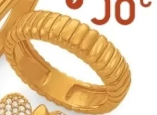 9. bague en plaqué or, doré à l'or fin, taille 54
