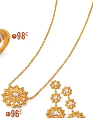 11. collier en plaqué or, doré à l'or fin et oxyde de zirconium, 45 cm