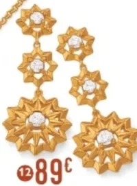 12. boucles en plaqué or, doré à l'or fin et oxydes de zirconium