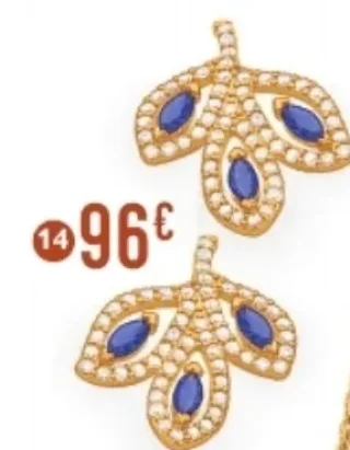 Boucles en plaqué or, doré à l'or fin et oxydes de zirconium Le Manège à Bijoux