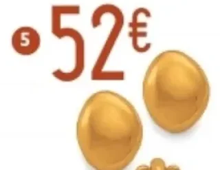 Boucles en plaqué or, doré à l'or fin PO
