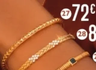 Le Manège à Bijoux E.Leclerc Bracelet jonc en plaqué or, diamètre petit modèle (27)