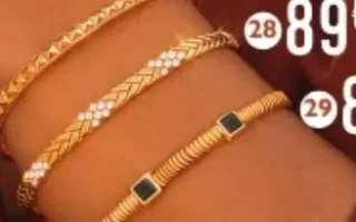 Le Manège à Bijoux E.Leclerc Bracelet jonc en plaqué or et oxydes de zirconium, diamètre petit modèle (28)