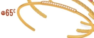 Le Manège à Bijoux E.Leclerc Bracelet jonc en plaqué or et oxydes de zirconium, diamètre petit modèle (13)