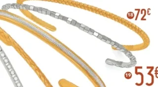 Le Manège à Bijoux E.Leclerc Bracelet jonc en argent rhodié, diamètre petit modèle (19)