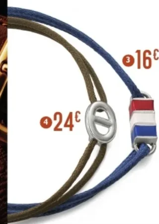 Bracelet en acier, cordon et laque
