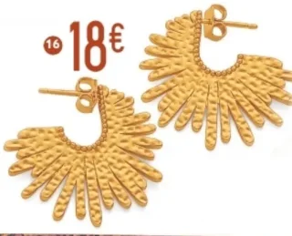Boucles d'oreilles en laiton doré le manège à bijoux