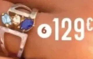 Bague aigue-marine, cordiérite et oxyde de zirconium Le Manège à Bijoux
