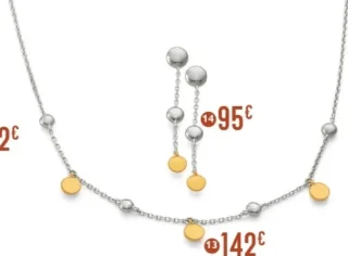 Collier or jaune et argent rhodié Le Manège à Bijoux
