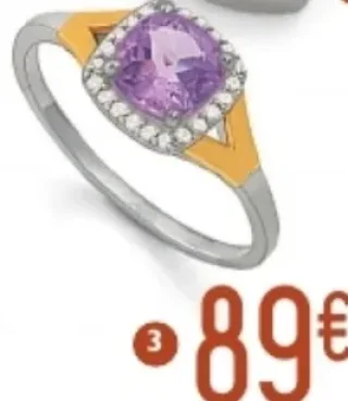Bague améthyste et oxydes de zirconium Le Manège à Bijoux