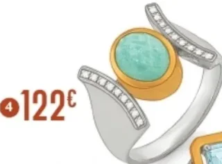 Bague amazonite et oxydes de zirconium Le Manège à Bijoux
