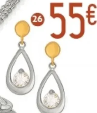 Boucles oxyde de zirconium Le Manège à Bijoux, or jaune et argent rhodié dont 0,22 g d'or