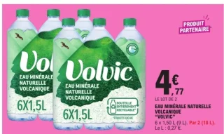 Eau minérale naturelle volcanique "Volvic"