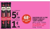 SAUCISSON SEC LA FINE FORMAT FAMILIAL "SAINT AGAÛNE"